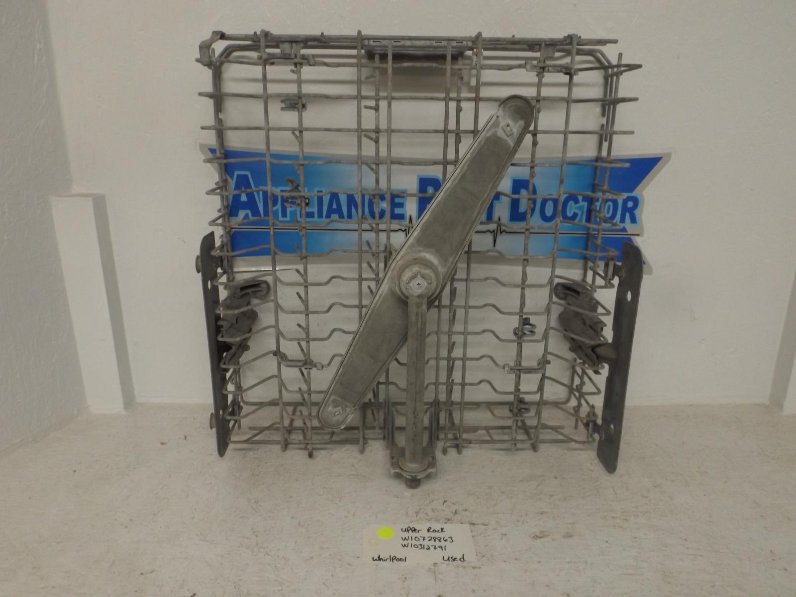 Whirlpool Dishwasher W10728863 W10312791 Upper Rack Used Whirlpool Dishwasher W10728863 W10312791 Upper Rack Used